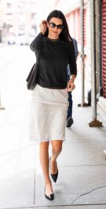 Kendall Jenner in a White Skirt