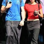 Maia Reficco in a Red Cropped Tee Visits with Franco Colapinto on 2026 F1 Miami Grand Prix in Miami 05/02/2026