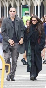 Nina Dobrev in a Black Coat