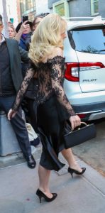 Sabrina Carpenter in a Black Dress