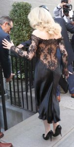 Sabrina Carpenter in a Black Dress
