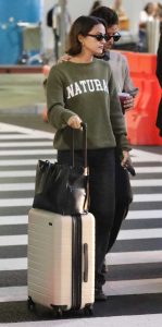 Camila Mendes in an Olive Sweatshirt