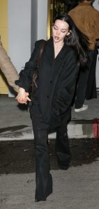 Dove Cameron in a Black Oversized Blazer