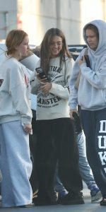 Jessica Alba in a White Sweatshirt