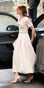 Kate Middleton in a Beige Dress