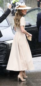 Kate Middleton in a Beige Dress