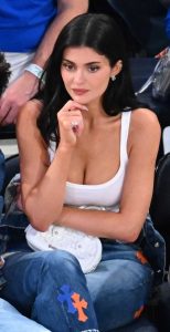Kylie Jenner in a White Tank Top
