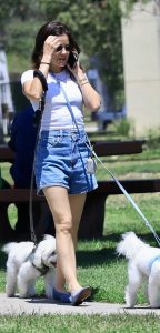 Lucy Hale in a White Tee
