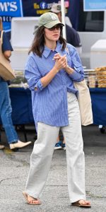 Lucy Hale in an Olive Cap