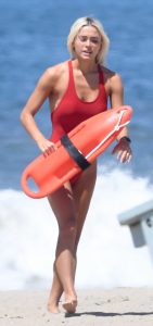 Olivia Dunne in a Red Swimsuit