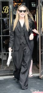Olivia Wilde in a Black Pantsuit