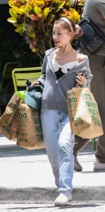 Ariana Grande in a Baby Blue Jeans