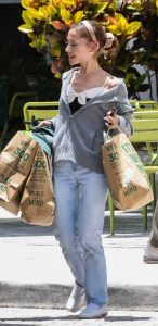 Ariana Grande in a Baby Blue Jeans