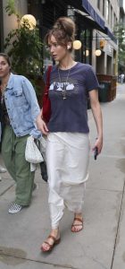 Jennifer Lawrence in a Grey Tee