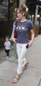 Jennifer Lawrence in a Grey Tee