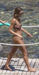 Jessica Alba in a Brown Bikini