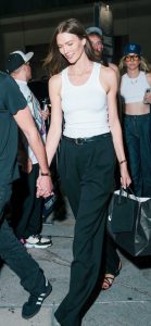 Karlie Kloss in a White Tank Top