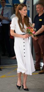 Kate Middleton in a White Dress