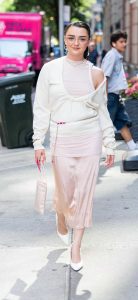 Maisie Williams in a Pink Ensemble