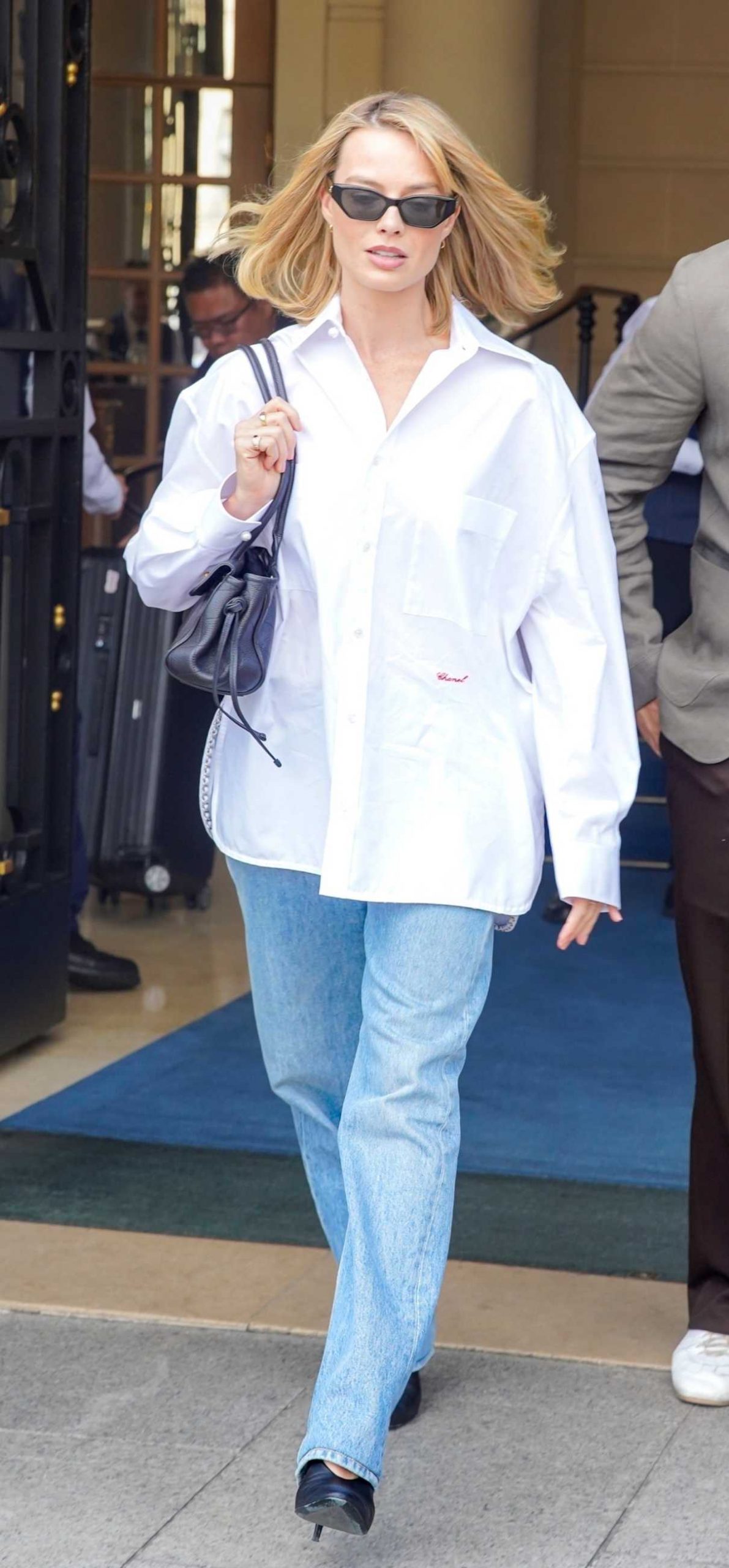 Margot Robbie in a White Shirt