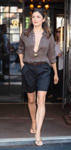 Monica Barbaro in a Black Shorts