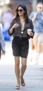 Monica Barbaro in a Black Shorts