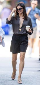 Monica Barbaro in a Black Shorts