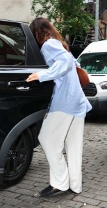 Monica Barbaro in a White Pants
