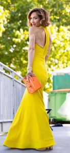 Myleene Klass in a Yellow Dress