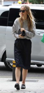 Olivia Wilde in a Grey Sweatshirt