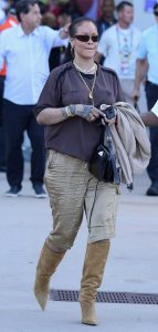 Rihanna in a Beige Shorts