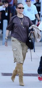 Rihanna in a Beige Shorts