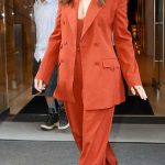 Sophia Bush in a Red Pantsuit Leaves Her Hotel in New York 06/29/2026