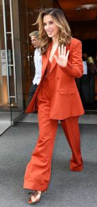 Sophia Bush in a Red Pantsuit