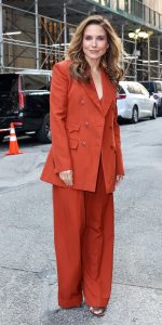 Sophia Bush in a Red Pantsuit