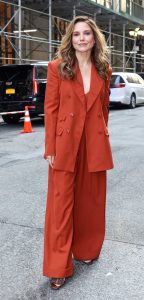 Sophia Bush in a Red Pantsuit