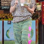 Addison Rae in an Animal Print Blouse Was Spotted Shopping at Bristol Farms in Los Angeles 08/26/2026