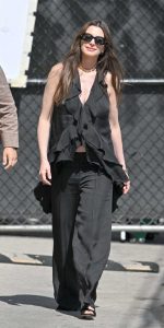 Anne Hathaway in a Black Ensemble