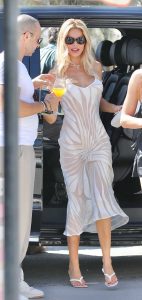 Brooks Nader in a White Dress
