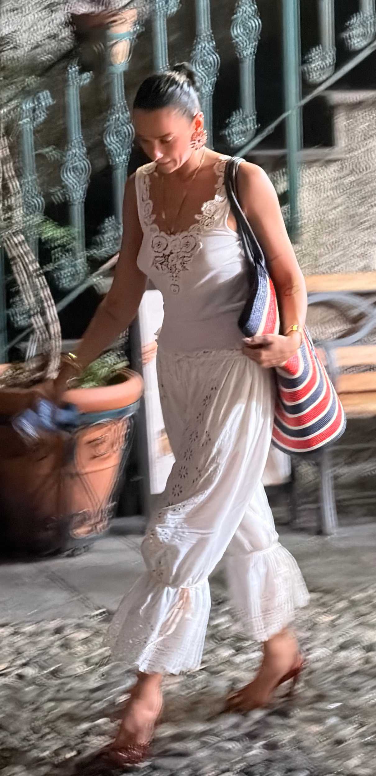 Dua Lipa in a White Ensemble