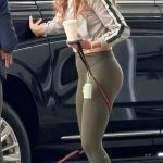 Eiza Gonzalez in an Olive Leggings Arrives at LAX Airport in Los Angeles 08/03/2026