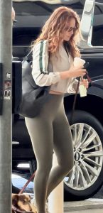 Eiza Gonzalez in an Olive Leggings