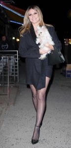 Heidi Klum in a Black Dress