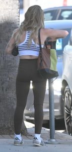 Hilary Duff in a Black Cap