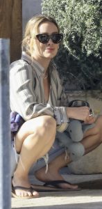 Hilary Duff in a Striped Shirt