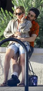 Hilary Duff in a Striped Shirt