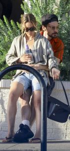 Hilary Duff in a Striped Shirt