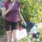 Joey King in a Purple Tee Walks Her Dog in Los Feliz 08/02/2026