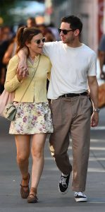 Kate Mara in a Yellow Cardigan