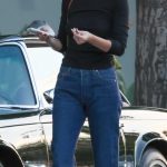 Kendall Jenner in a Black Long Sleeves T-Shirt Was Seen Out with a Friend in Los Angeles 08/26/2026